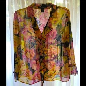 Elegancia sheer top L